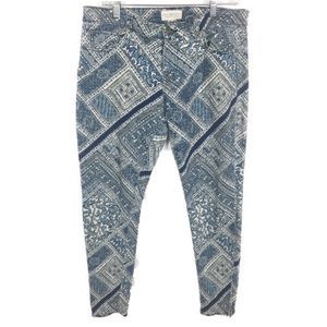 Ralph Lauren Denim Supply Blue Mosaic Printed Pant